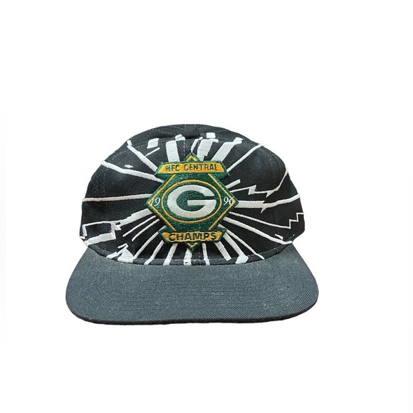VTG Green Bay Packers 1996 Starter Hat Collision Champs Snapback Shatter Shock - Picture 1 of 7